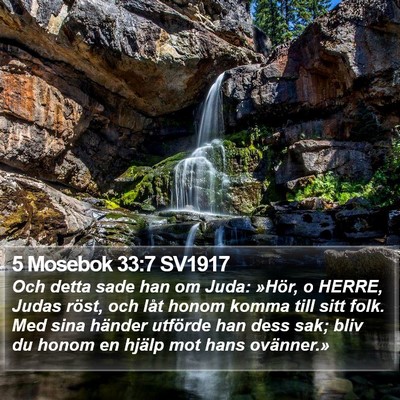 5 Mosebok 33:7 SV1917 Bible Verse Image