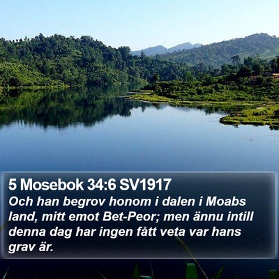 5 Mosebok 34:6 SV1917 Bible Verse Image