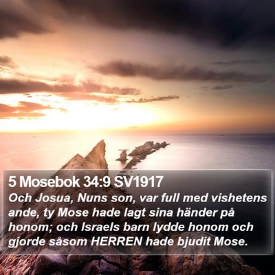 5 Mosebok 34:9 SV1917 Bible Verse Image