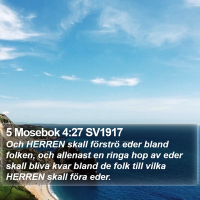 5 Mosebok 4:27 SV1917 Bible Verse Image