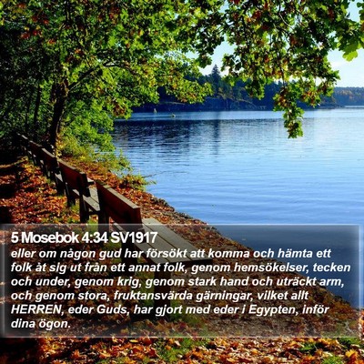 5 Mosebok 4:34 SV1917 Bible Verse Image