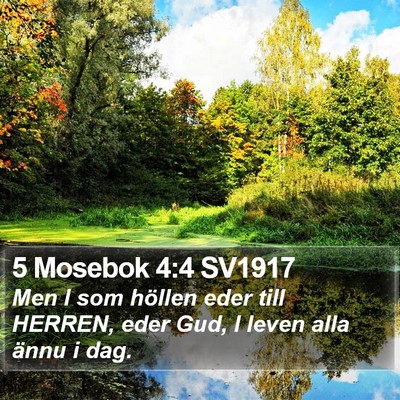 5 Mosebok 4:4 SV1917 Bible Verse Image