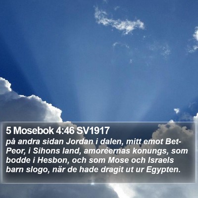 5 Mosebok 4:46 SV1917 Bible Verse Image