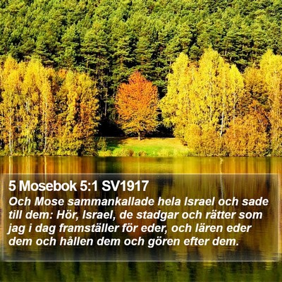 5 Mosebok 5:1 SV1917 Bible Verse Image