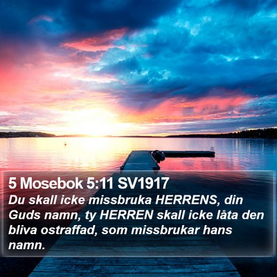 5 Mosebok 5:11 SV1917 Bible Verse Image