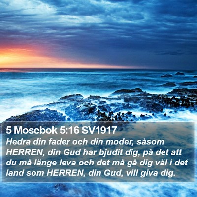 5 Mosebok 5:16 SV1917 Bible Verse Image