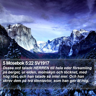 5 Mosebok 5:22 SV1917 Bible Verse Image