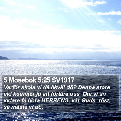 5 Mosebok 5:25 SV1917 Bible Verse Image