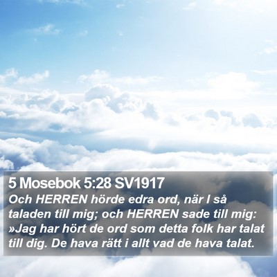 5 Mosebok 5:28 SV1917 Bible Verse Image