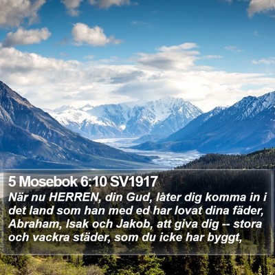 5 Mosebok 6:10 SV1917 Bible Verse Image