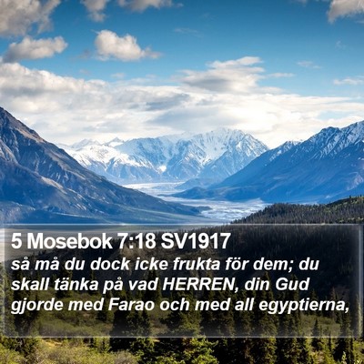 5 Mosebok 7:18 SV1917 Bible Verse Image