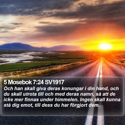 5 Mosebok 7:24 SV1917 Bible Verse Image