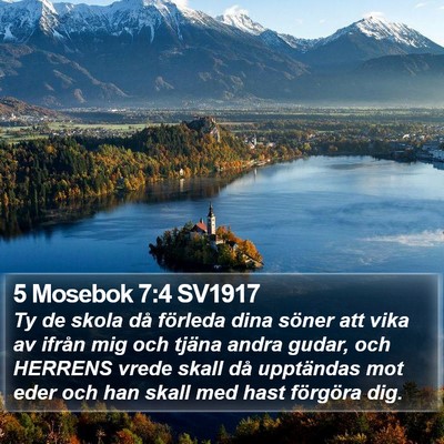5 Mosebok 7:4 SV1917 Bible Verse Image