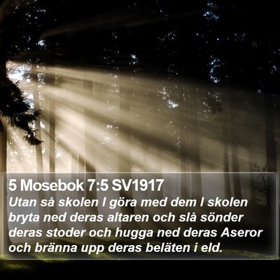 5 Mosebok 7:5 SV1917 Bible Verse Image