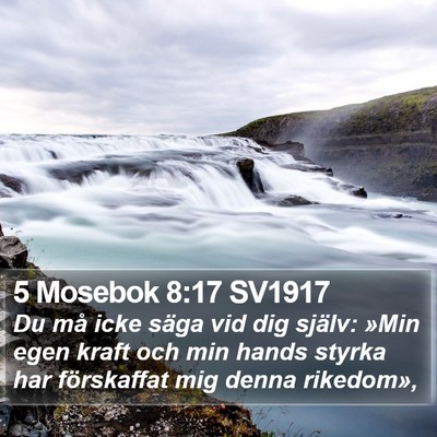 5 Mosebok 8:17 SV1917 Bible Verse Image
