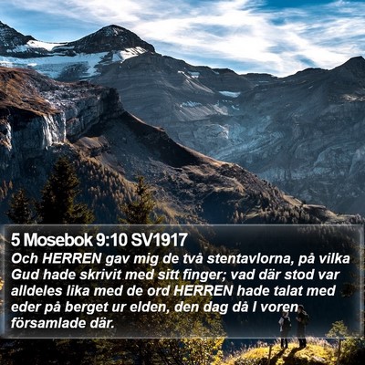 5 Mosebok 9:10 SV1917 Bible Verse Image