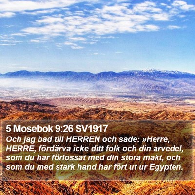 5 Mosebok 9:26 SV1917 Bible Verse Image