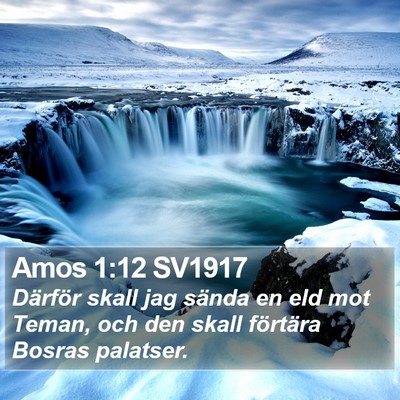 Amos 1:12 SV1917 Bible Verse Image