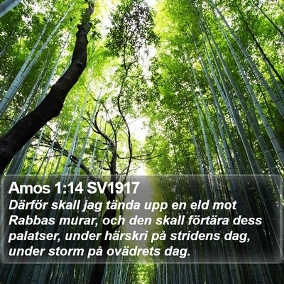 Amos 1:14 SV1917 Bible Verse Image