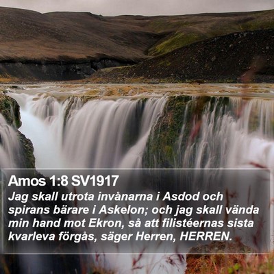 Amos 1:8 SV1917 Bible Verse Image