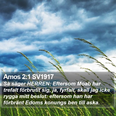 Amos 2:1 SV1917 Bible Verse Image