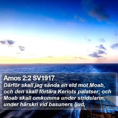 Amos 2:2 SV1917 Bible Verse Image