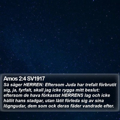 Amos 2:4 SV1917 Bible Verse Image