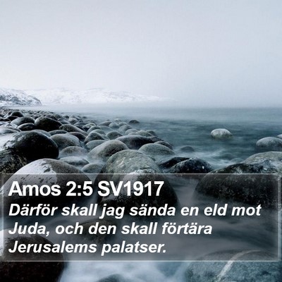 Amos 2:5 SV1917 Bible Verse Image