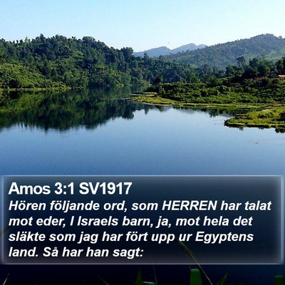 Amos 3:1 SV1917 Bible Verse Image
