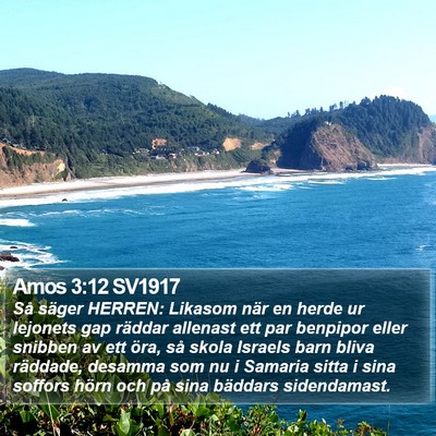 Amos 3:12 SV1917 Bible Verse Image