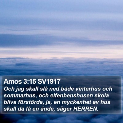 Amos 3:15 SV1917 Bible Verse Image