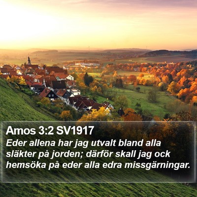 Amos 3:2 SV1917 Bible Verse Image
