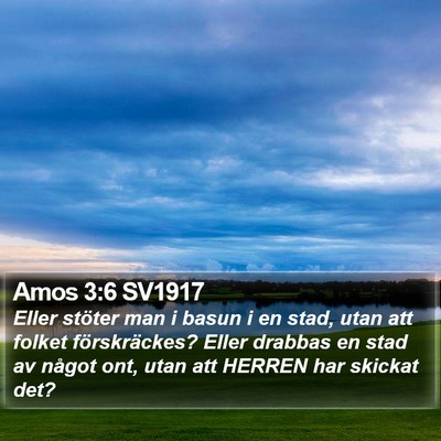 Amos 3:6 SV1917 Bible Verse Image