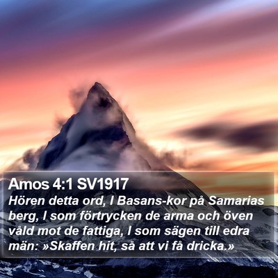 Amos 4:1 SV1917 Bible Verse Image