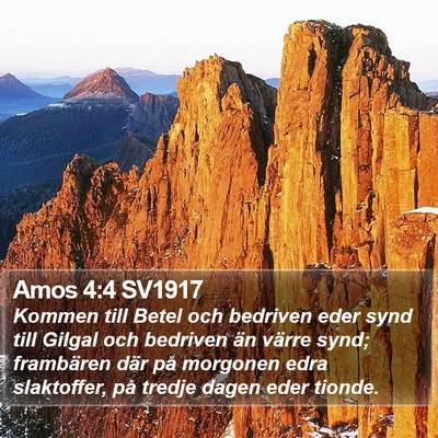 Amos 4:4 SV1917 Bible Verse Image