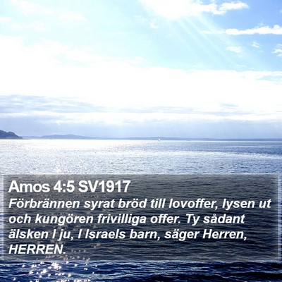 Amos 4:5 SV1917 Bible Verse Image