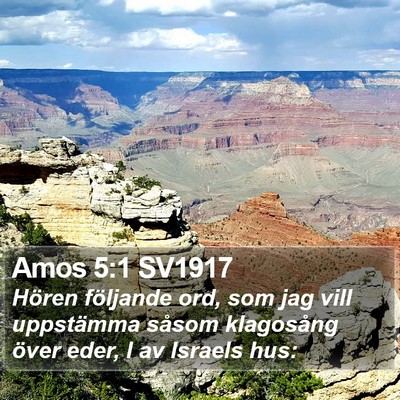 Amos 5:1 SV1917 Bible Verse Image