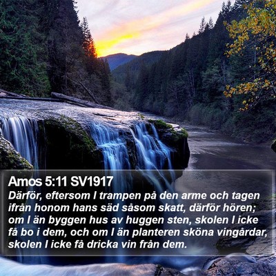 Amos 5:11 SV1917 Bible Verse Image