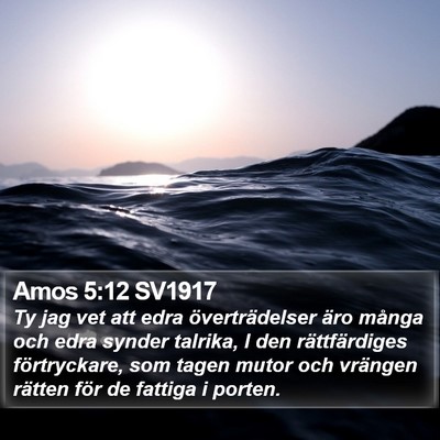 Amos 5:12 SV1917 Bible Verse Image