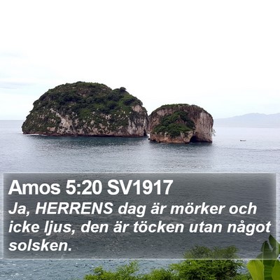 Amos 5:20 SV1917 Bible Verse Image