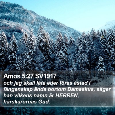 Amos 5:27 SV1917 Bible Verse Image