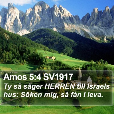 Amos 5:4 SV1917 Bible Verse Image