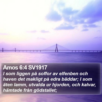 Amos 6:4 SV1917 Bible Verse Image