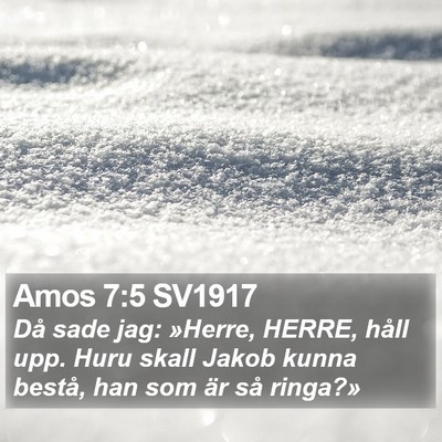Amos 7:5 SV1917 Bible Verse Image