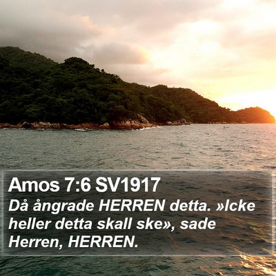 Amos 7:6 SV1917 Bible Verse Image