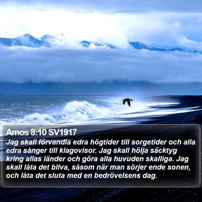 Amos 8:10 SV1917 Bible Verse Image