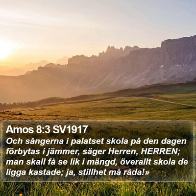 Amos 8:3 SV1917 Bible Verse Image