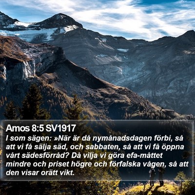 Amos 8:5 SV1917 Bible Verse Image
