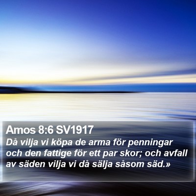Amos 8:6 SV1917 Bible Verse Image