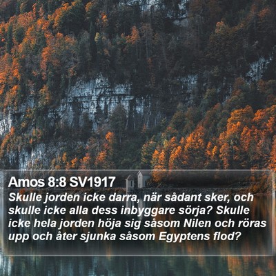 Amos 8:8 SV1917 Bible Verse Image